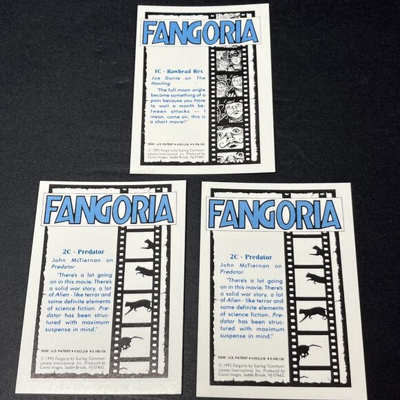 1992 Fangoria Horror Collector Cards Chromium Predator X2 & Rawhead Rex US - Picture 4 of 4